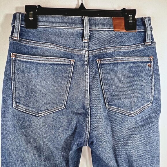 MADEWELL 10" Button Front High Rise Frayed Hem Skinny Jean Size 6/28 - Picture 7 of 12